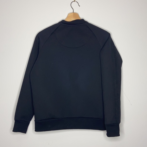 Textured Black Light weight Bomber Jacket - Picture 4 of 10